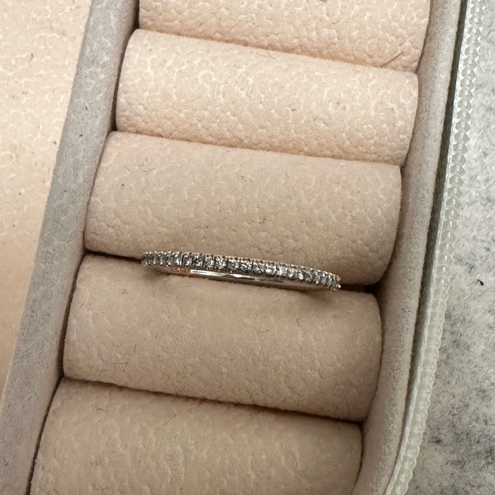 18k white gold Demarco eternity diamond wedding band - Picture 6 of 8